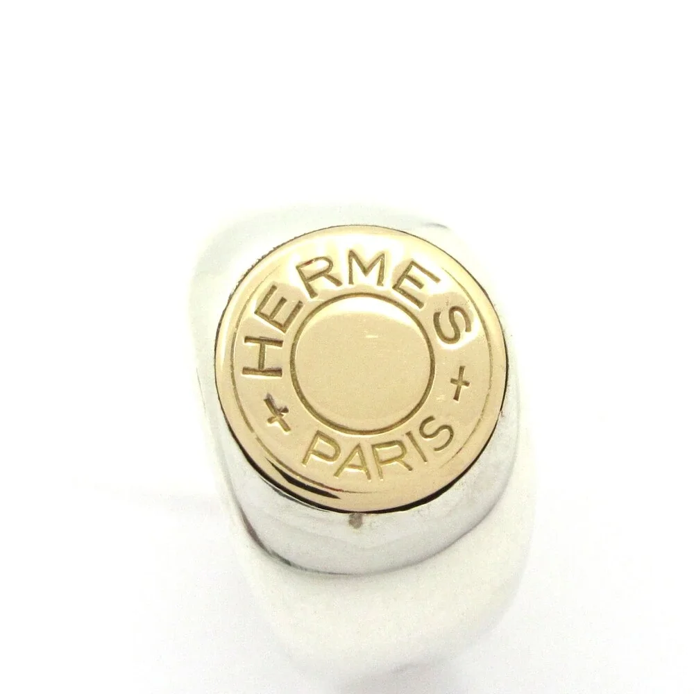 Hermès Selle Clip On Earrings Silver Gold